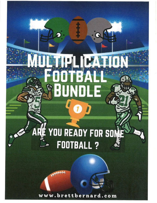 Football Multiplication Bundle (40 pages)  MINNESOTA LIVE DISCOUNT